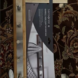 Samsonite Bamboo and Silver Over-the-Door Rack